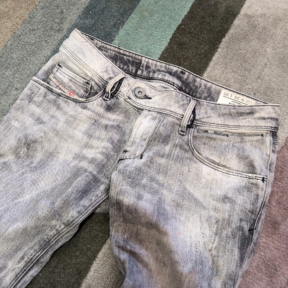 Diesel Gray denim Jeans 25 Y2k - Picture 1 of 7